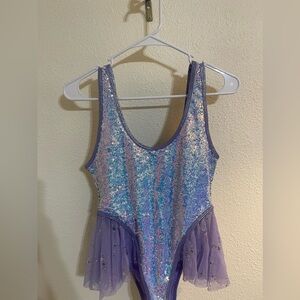 Glitter Sequin One Piece Suit for Rave